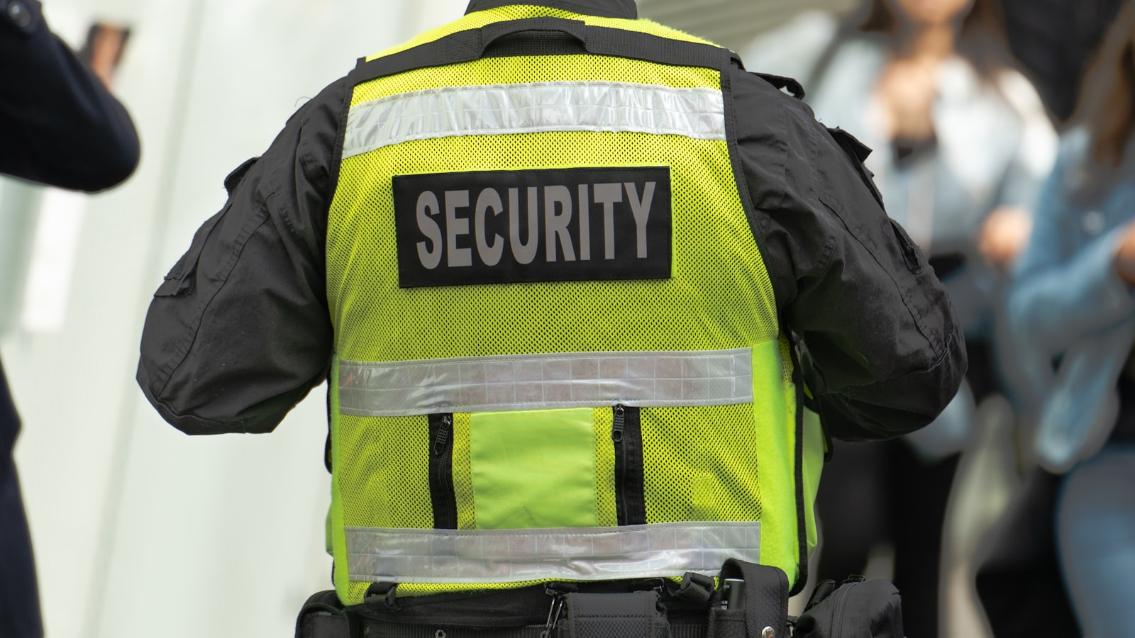 Security officer on patrol at a client site